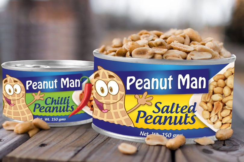 Peanut Man Salted Peanuts Labeling