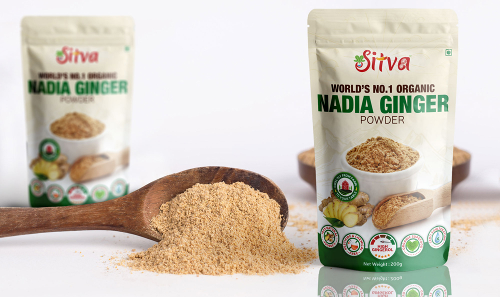 Sitva ginger powder pouch packaging