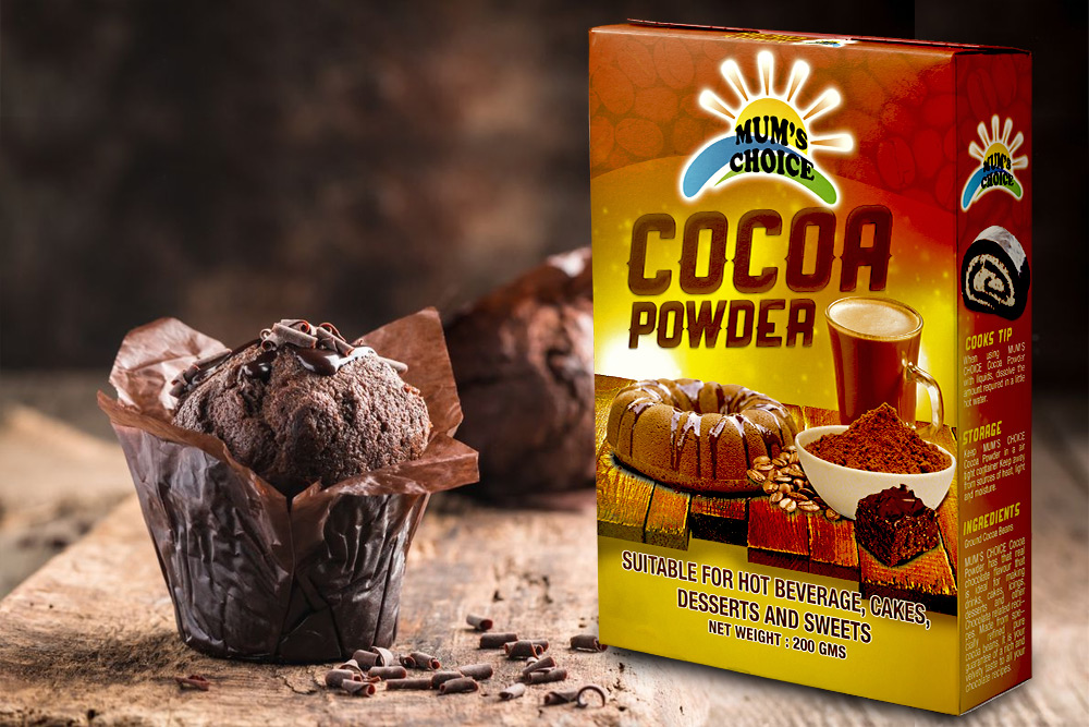 Cocoa Powder Box Package Designing